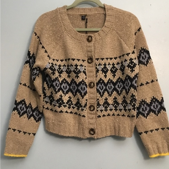 Magaschoni Tan and Black Patterned sweater - Picture 14 of 15